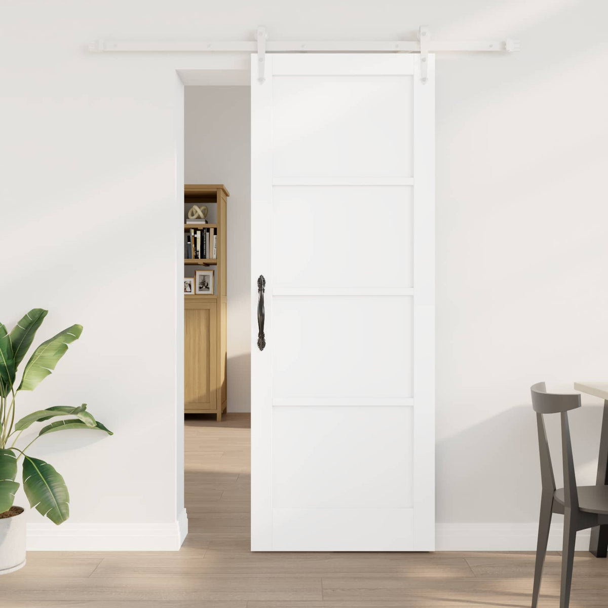 Συρόμενη Πόρτα ORKDAL 78 x 211 cm Επεξεργασμένο Ξύλο Λευκό