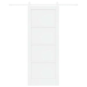 Συρόμενη Πόρτα ORKDAL 83 x 211 cm Επεξεργασμένο Ξύλο Λευκό - Pakobazaar