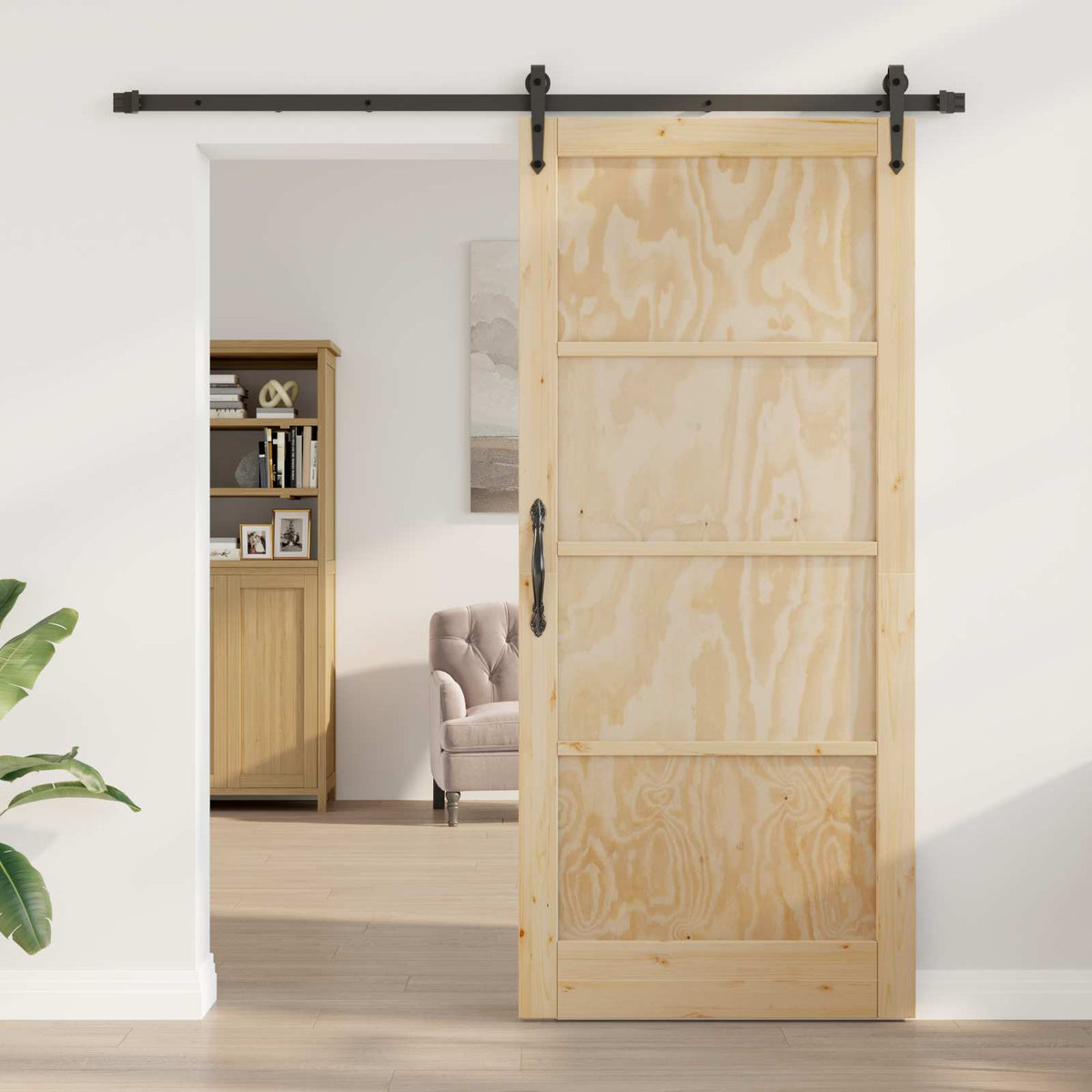 Συρόμενη Πόρτα ORKDAL 93 x 211 cm Επεξεργασμένο Ξύλο - Pakobazaar