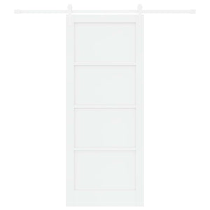 Συρόμενη Πόρτα ORKDAL 86 x 211 cm Επεξεργασμένο Ξύλο Λευκό - Pakobazaar