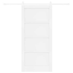 Συρόμενη Πόρτα ORKDAL 93 x 202 cm Επεξεργασμένο Ξύλο Λευκό - Pakobazaar