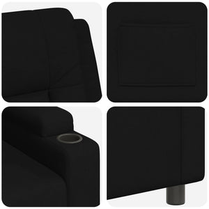 Ανακλινόμενη πολυθρόνα Μαύρο 75 x 95 x 100 cm Ύφασμα - Pakobazaar