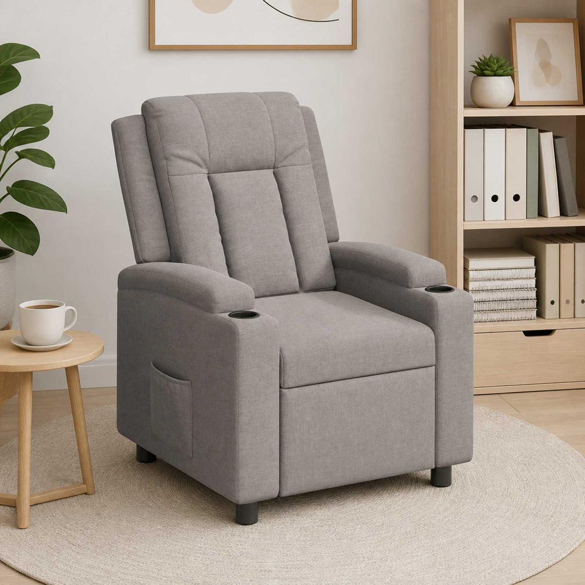 Ανακλινόμενη πολυθρόνα Taupe 75 x 95 x 100 cm Ύφασμα - Pakobazaar