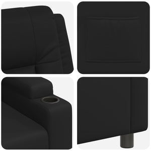 Ανακλινόμενη πολυθρόνα Μαύρο 75 x 95 x 100 cm Ύφασμα