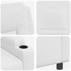 Ανακλινόμενη πολυθρόνα Λευκό 75 x 95 x 100 cm Ύφασμα