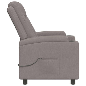 Ανακλινόμενη Πολυθρόνα Μασάζ Taupe 75 x 95 x 100 cm Ύφασμα - Pakobazaar