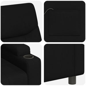 Ανακλινόμενη Πολυθρόνα Μασάζ Μαύρο 75 x 95 x 103 cm Ύφασμα - Pakobazaar