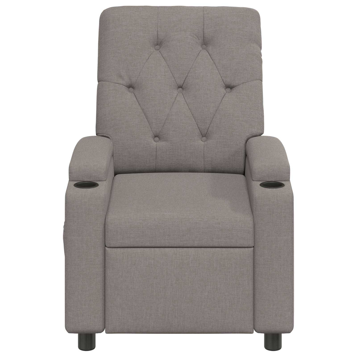Ανακλινόμενη Πολυθρόνα Μασάζ Taupe 75 x 95 x 101 cm Ύφασμα - Pakobazaar