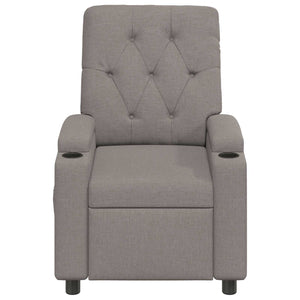 Ανακλινόμενη Πολυθρόνα Μασάζ Taupe 75 x 95 x 101 cm Ύφασμα - Pakobazaar