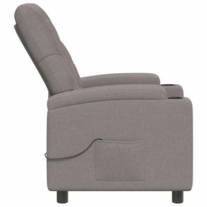 Ανακλινόμενη Πολυθρόνα Μασάζ Taupe 75 x 95 x 101 cm Ύφασμα - Pakobazaar