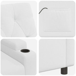Ανακλινόμενη Πολυθρόνα Μασάζ Λευκό 75 x 95 x 101 cm Ύφασμα