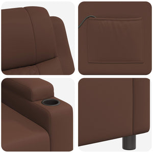 Ανακλινόμενη Πολυθρόνα Μασάζ Καφέ 75 x 93 x 98 cm Ύφασμα