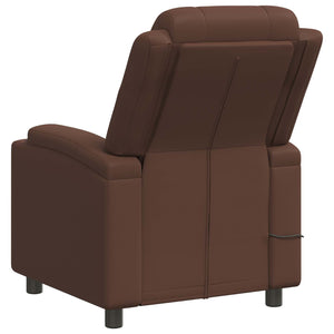 Ανακλινόμενη Πολυθρόνα Μασάζ Καφέ 75 x 93 x 98 cm Ύφασμα