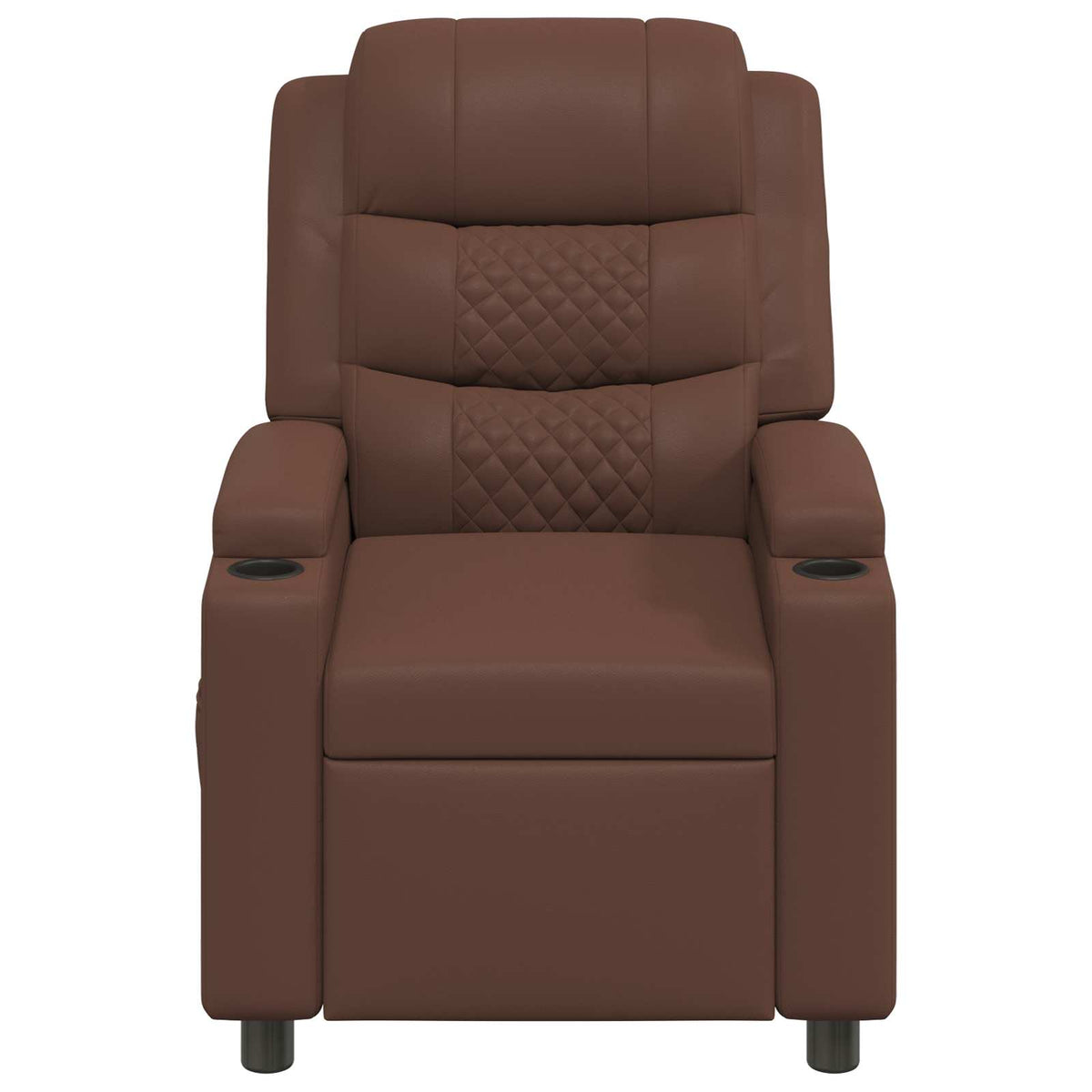 Ανακλινόμενη Πολυθρόνα Μασάζ Καφέ 75 x 93 x 98 cm Ύφασμα