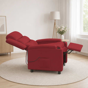 Ανακλινόμενη Πολυθρόνα Μασάζ Κόκκινο 75 x 93 x 98 cm Ύφασμα