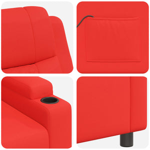 Ανακλινόμενη Πολυθρόνα Μασάζ Κόκκινο 75 x 93 x 98 cm Ύφασμα - Pakobazaar