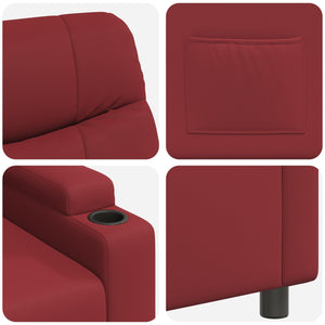 Ανακλινόμενη πολυθρόνα Κόκκινο 75 x 93 x 102 cm Ύφασμα - Pakobazaar
