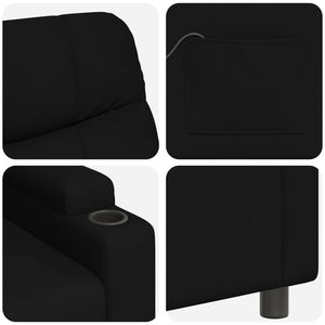 Ανακλινόμενη Πολυθρόνα Μασάζ Μαύρο 75 x 93 x 102 cm Ύφασμα