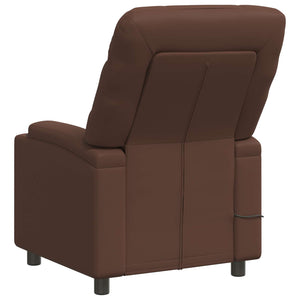 Ανακλινόμενη Πολυθρόνα Μασάζ Καφέ 75 x 93 x 102 cm Ύφασμα