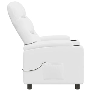 Ανακλινόμενη Πολυθρόνα Μασάζ Λευκό 75 x 93 x 102 cm Ύφασμα