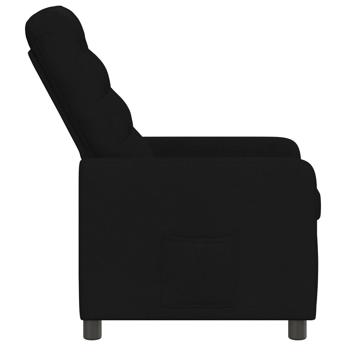 Ανακλινόμενη πολυθρόνα Μαύρο 65 x 93 x 102 cm Ύφασμα - Pakobazaar