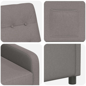 Ανακλινόμενη πολυθρόνα Taupe 65 x 93 x 102 cm Ύφασμα - Pakobazaar