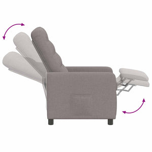 Ανακλινόμενη πολυθρόνα Taupe 65 x 93 x 102 cm Ύφασμα - Pakobazaar