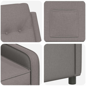 Ανακλινόμενη πολυθρόνα Taupe 65 x 93 x 102 cm Ύφασμα