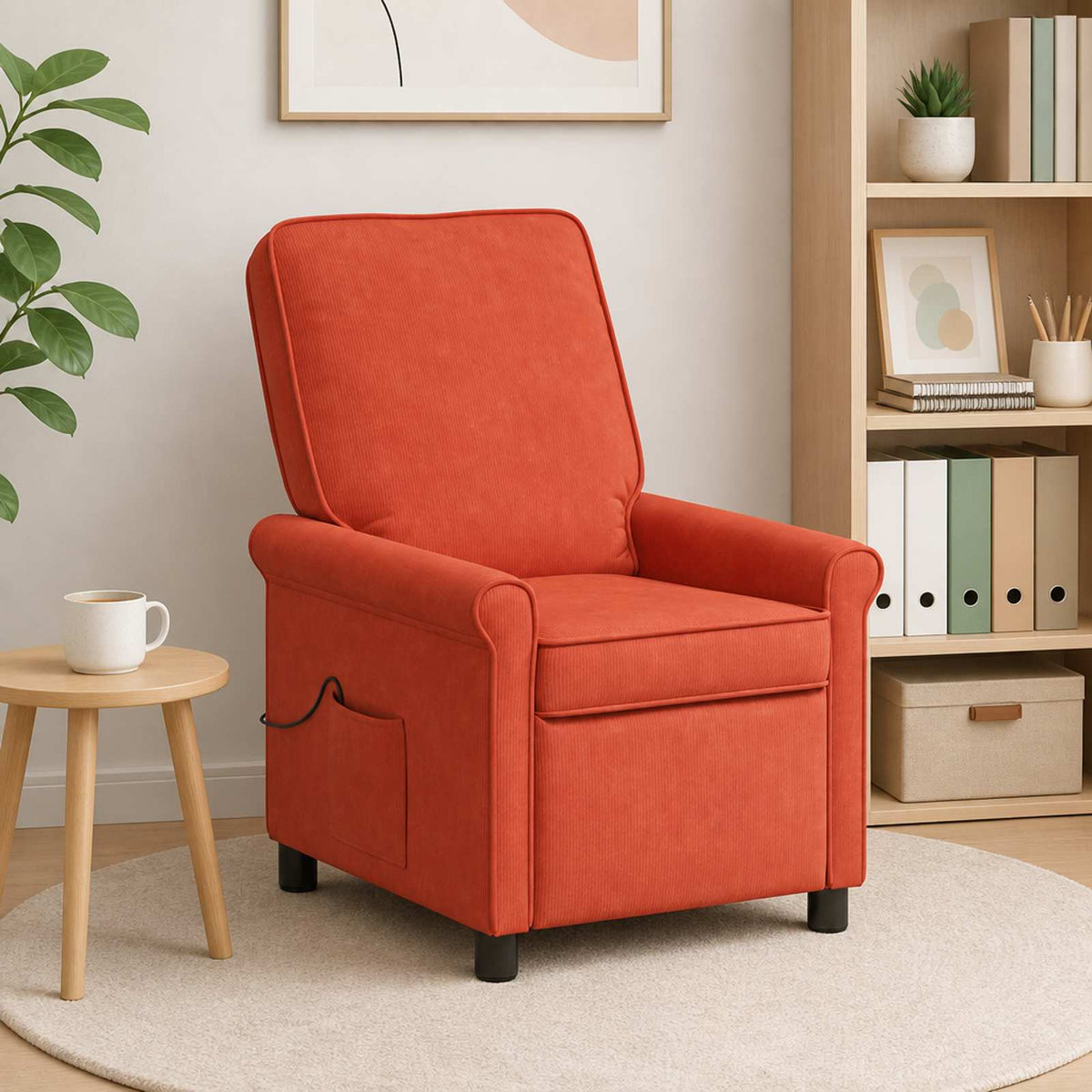 Ανακλινόμενη Πολυθρόνα Μασάζ Κόκκινο Πορτοκαλί 69 x 95 x 101 cm