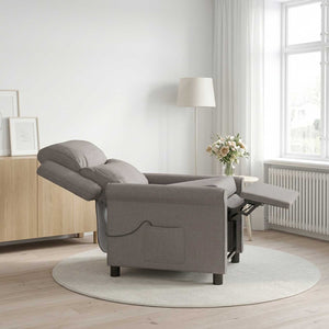 Ανακλινόμενη Πολυθρόνα Μασάζ Taupe 69 x 93 x 102 cm Ύφασμα