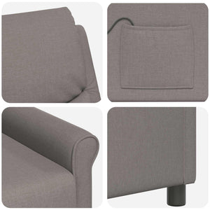 Ανακλινόμενη Πολυθρόνα Μασάζ Taupe 69 x 93 x 102 cm Ύφασμα