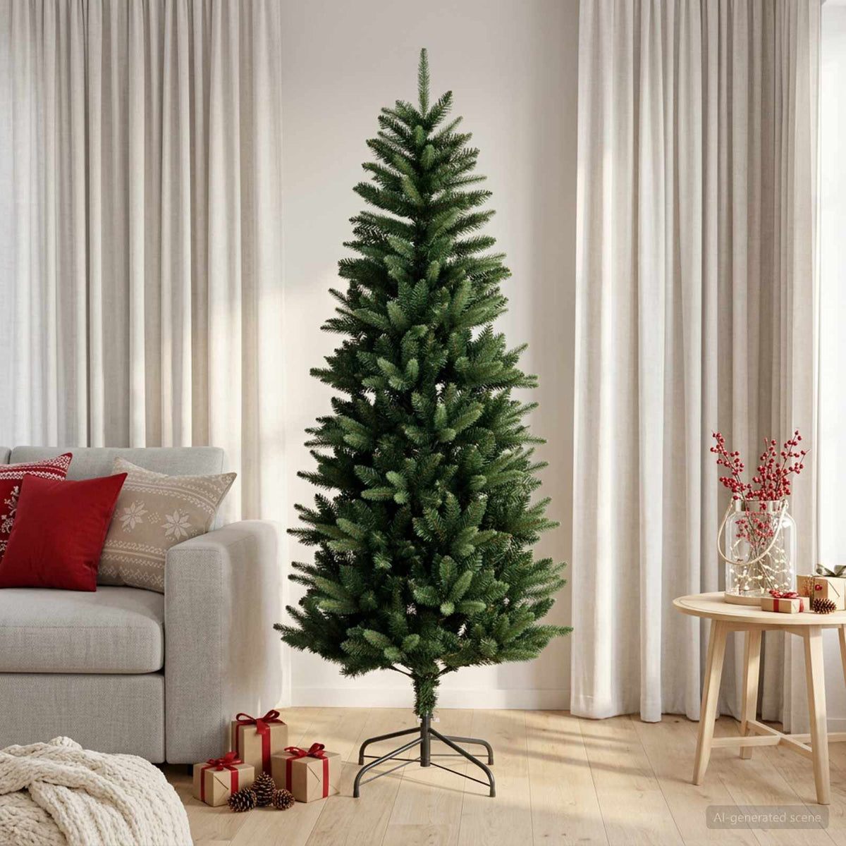 Artificial Hinged Christmas Tree 120 εκ. ΠΕ και PVC Πράσινο