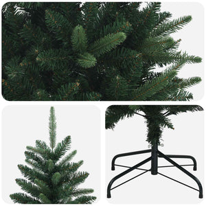 Artificial Hinged Christmas Tree 210 εκ. ΠΕ και PVC Πράσινο