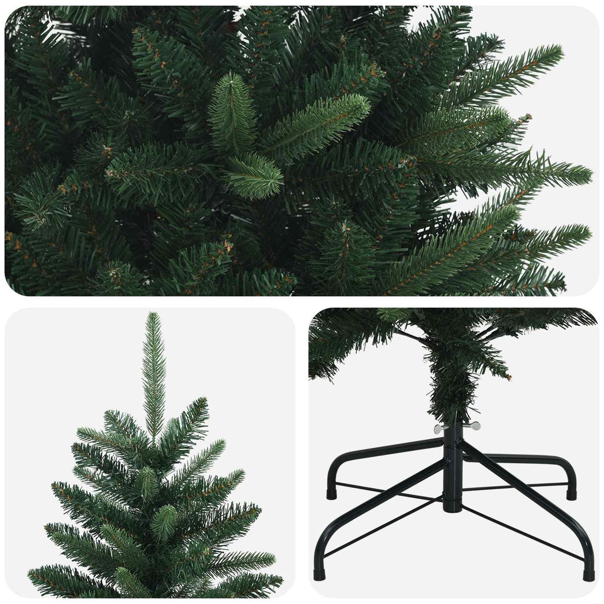 Artificial Hinged Christmas Tree 240 εκ. ΠΕ και PVC Πράσινο