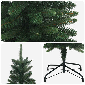 Artificial Slim Christmas Tree 240 εκ. ΠΕ και PVC Πράσινο