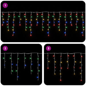Φωτάκια κουρτίνα 210 LED Πολύχρωμο 500 x 72 cm