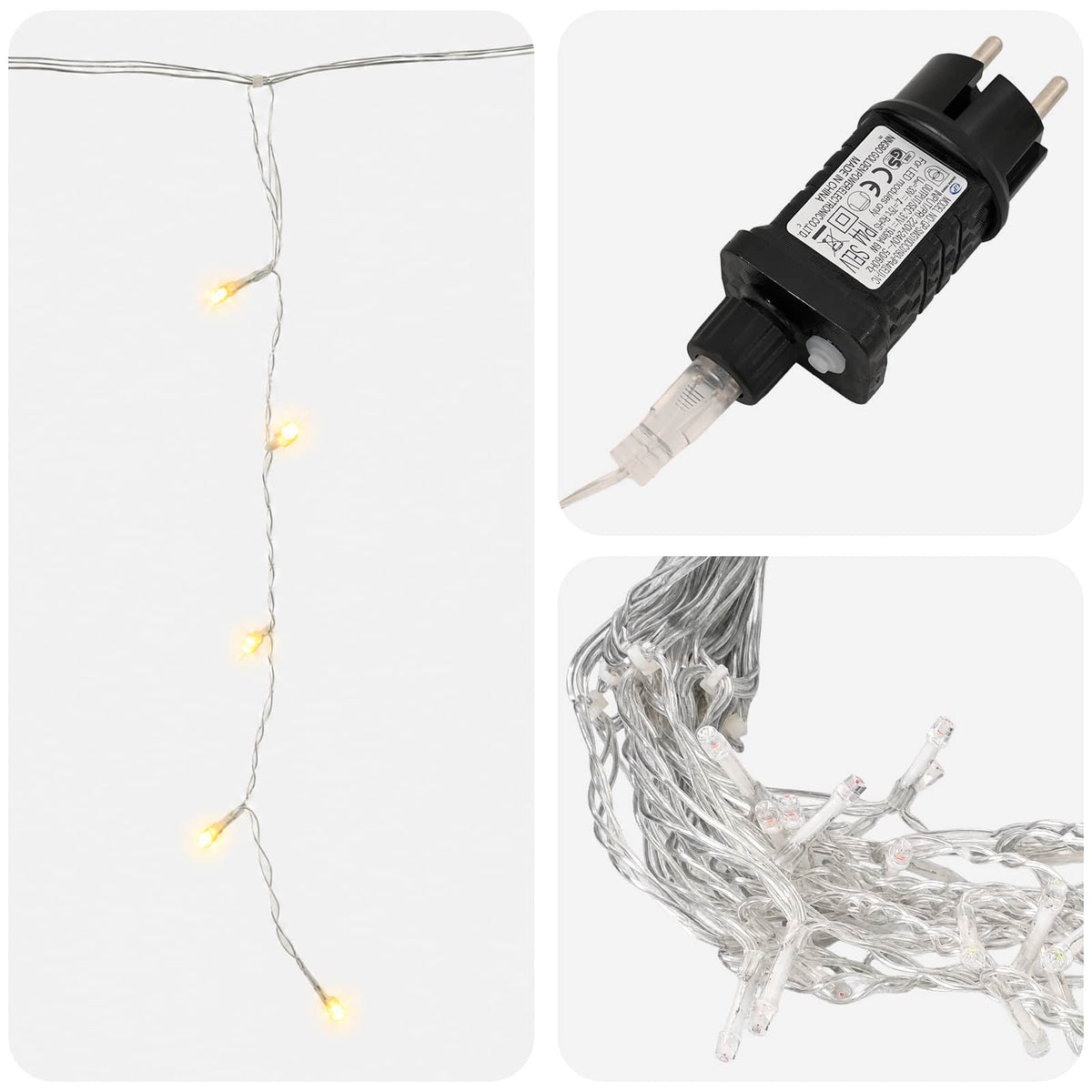 Φωτάκια κουρτίνα 798 LED Θερμό λευκό 2000 x 72 cm