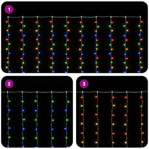 Φωτοκουρτίνα Διαφανές 300 x 300 cm PVC 300 LED