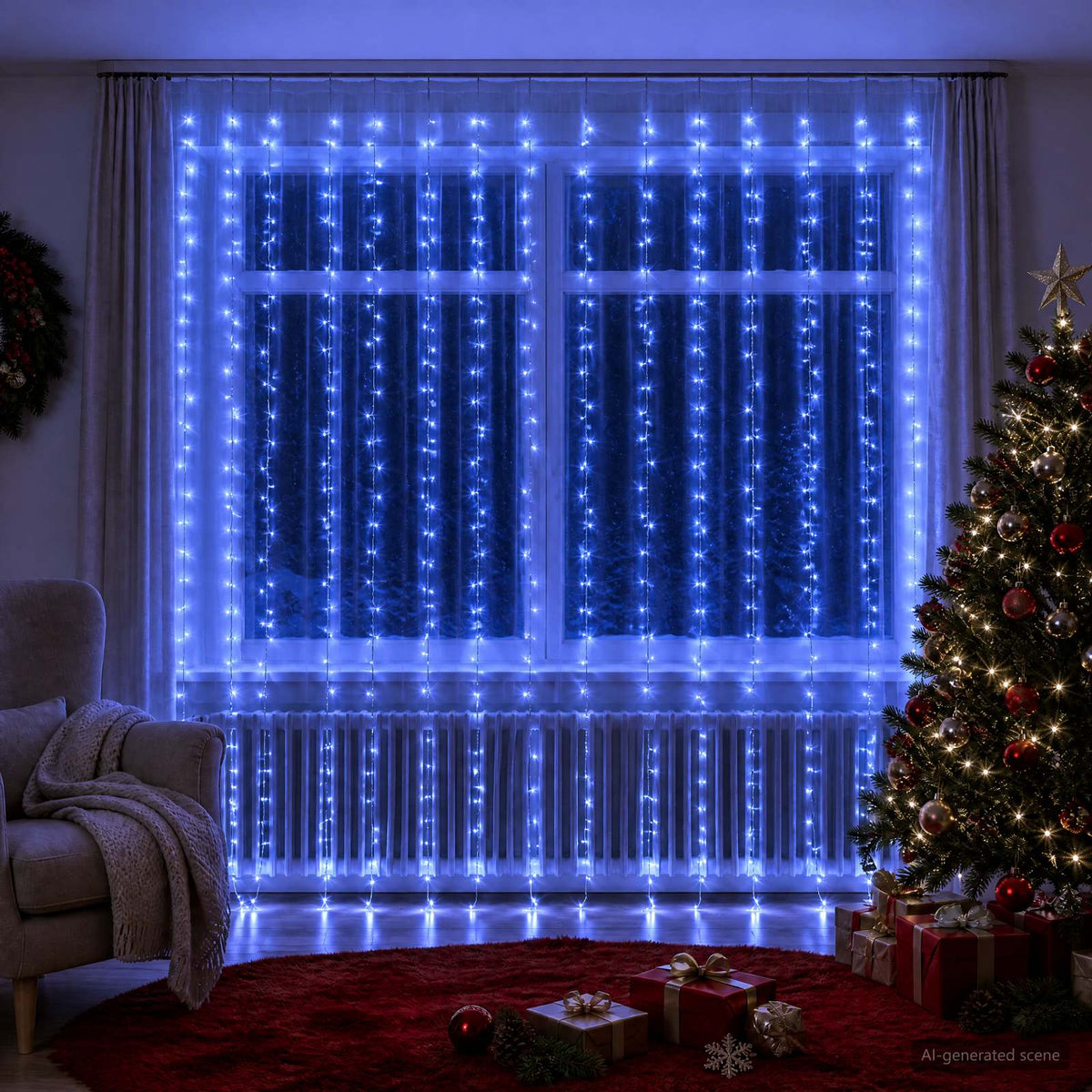 Φωτοκουρτίνα Διαφανές 600 x 300 cm PVC 600 LED