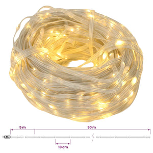 Φωτοσωλήνες Διαφανές 30 m PVC 300 LED