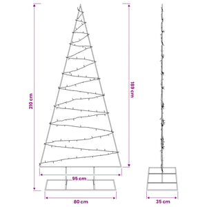 Μεταλλικό χριστουγεννιάτικο δέντρο με LED KUOPIO 210 εκ. - Pakobazaar