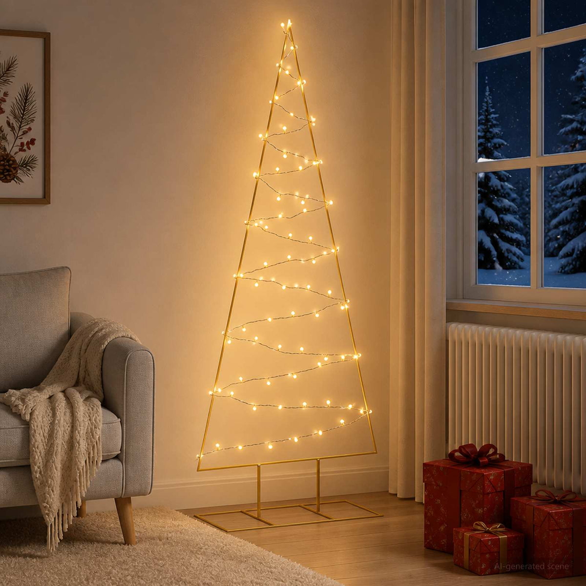 Μεταλλικό χριστουγεννιάτικο δέντρο με LED KUOPIO 180 εκ.