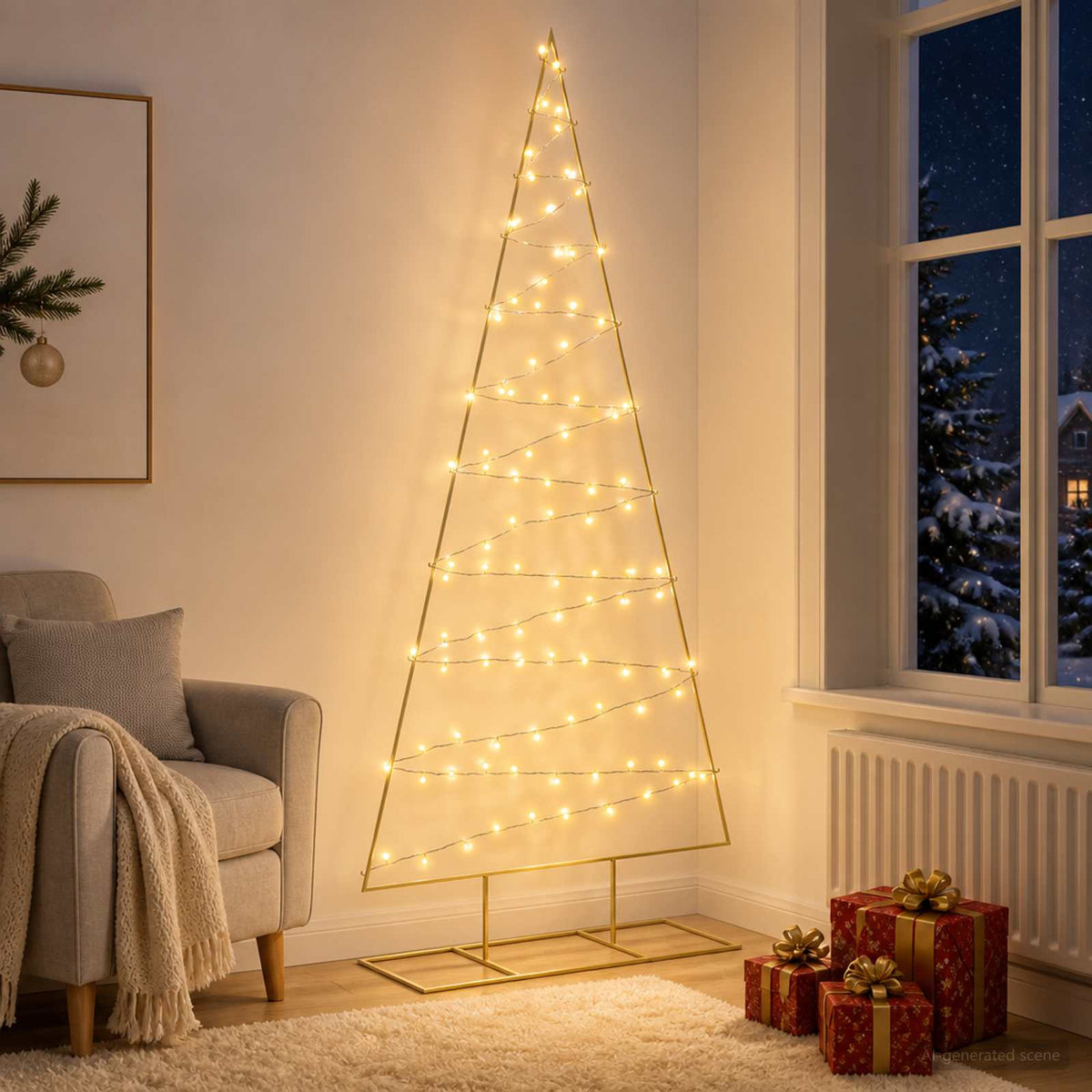 Μεταλλικό χριστουγεννιάτικο δέντρο με LED KUOPIO 210 εκ. - Pakobazaar