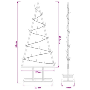 Μεταλλικό χριστουγεννιάτικο δέντρο με LED KUOPIO 60 εκ. - Pakobazaar