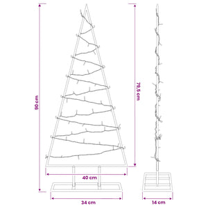 Μεταλλικό χριστουγεννιάτικο δέντρο με LED KUOPIO 90 εκ.