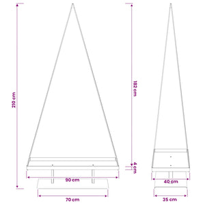 Μεταλλικό χριστουγεννιάτικο δέντρο με βάση KUOPIO 210 εκ. - Pakobazaar