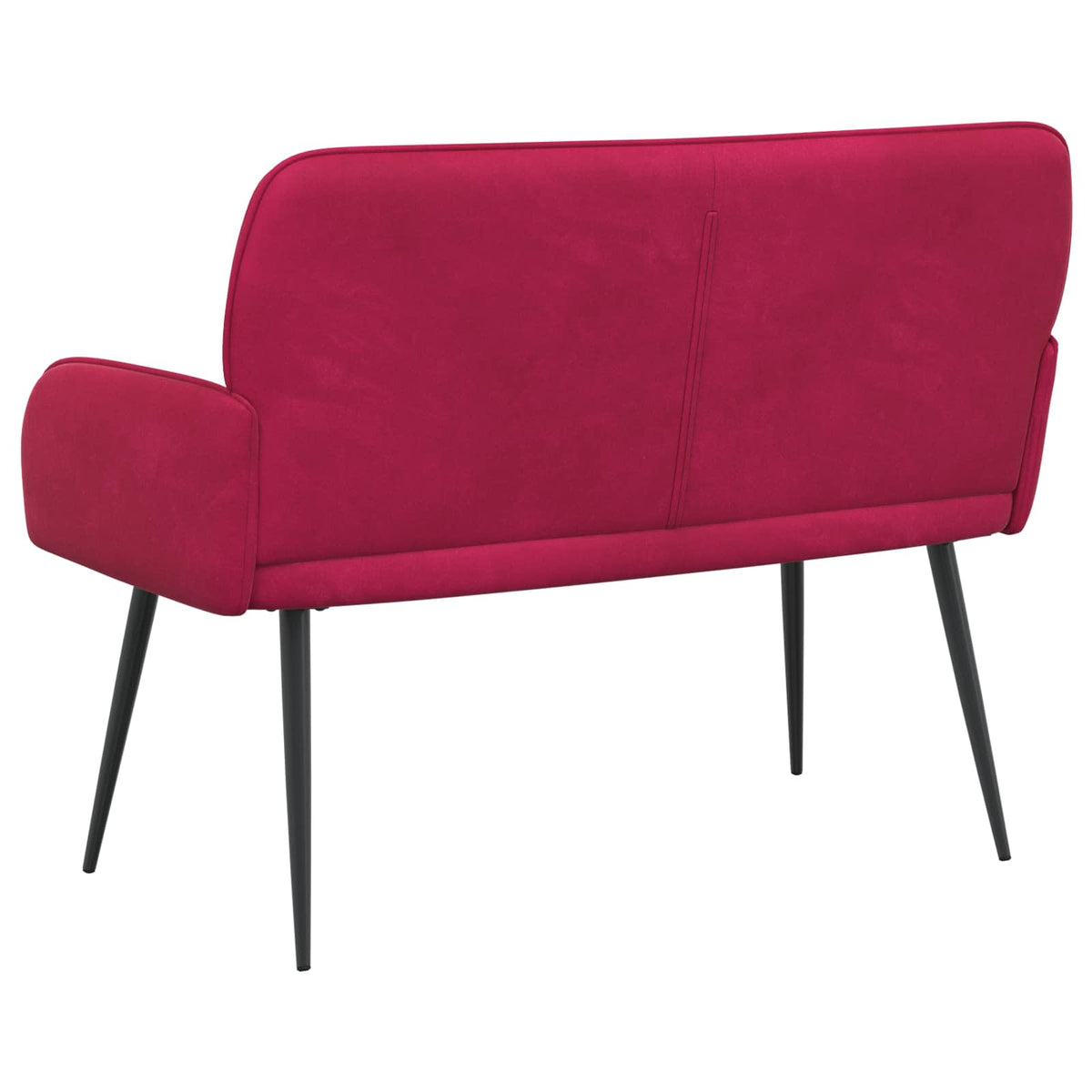 Διθέσιος καναπές με μεταλλικά πόδια 2-θέσιο Κόκκινο Βελούδο - Pakobazaar