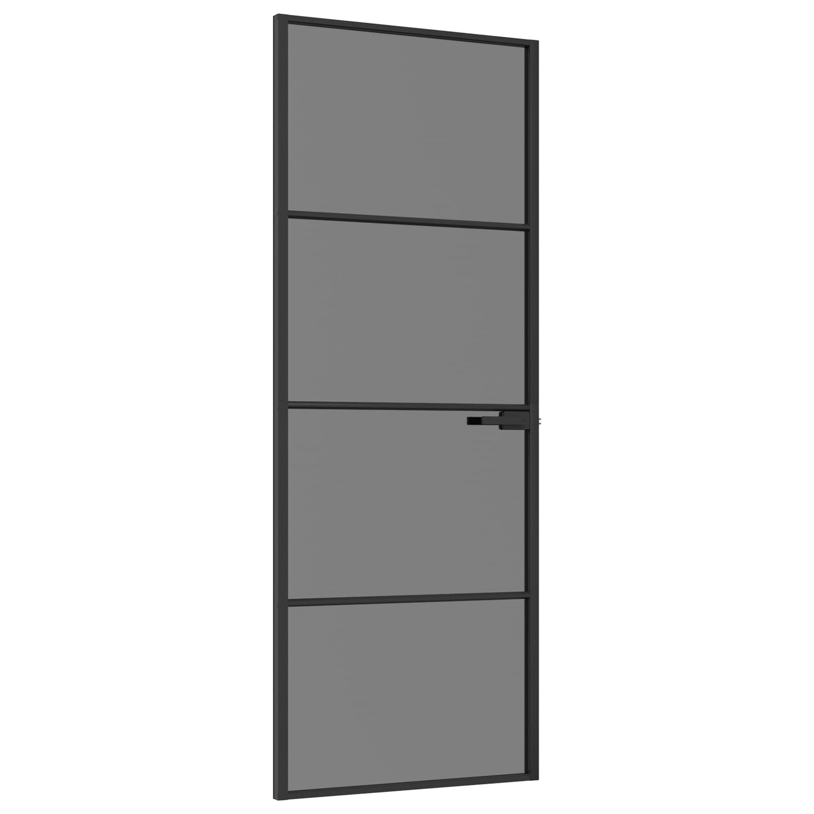 Εσωτερική Πόρτα 76 x 201,5 cm Θρυμματισμένο Γυαλί και Αλουμίνιο - Pakobazaar