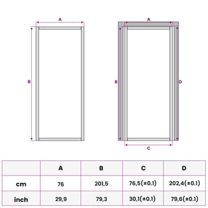 Εσωτερική Πόρτα 76 x 201,5 cm Θρυμματισμένο Γυαλί και Αλουμίνιο - Pakobazaar