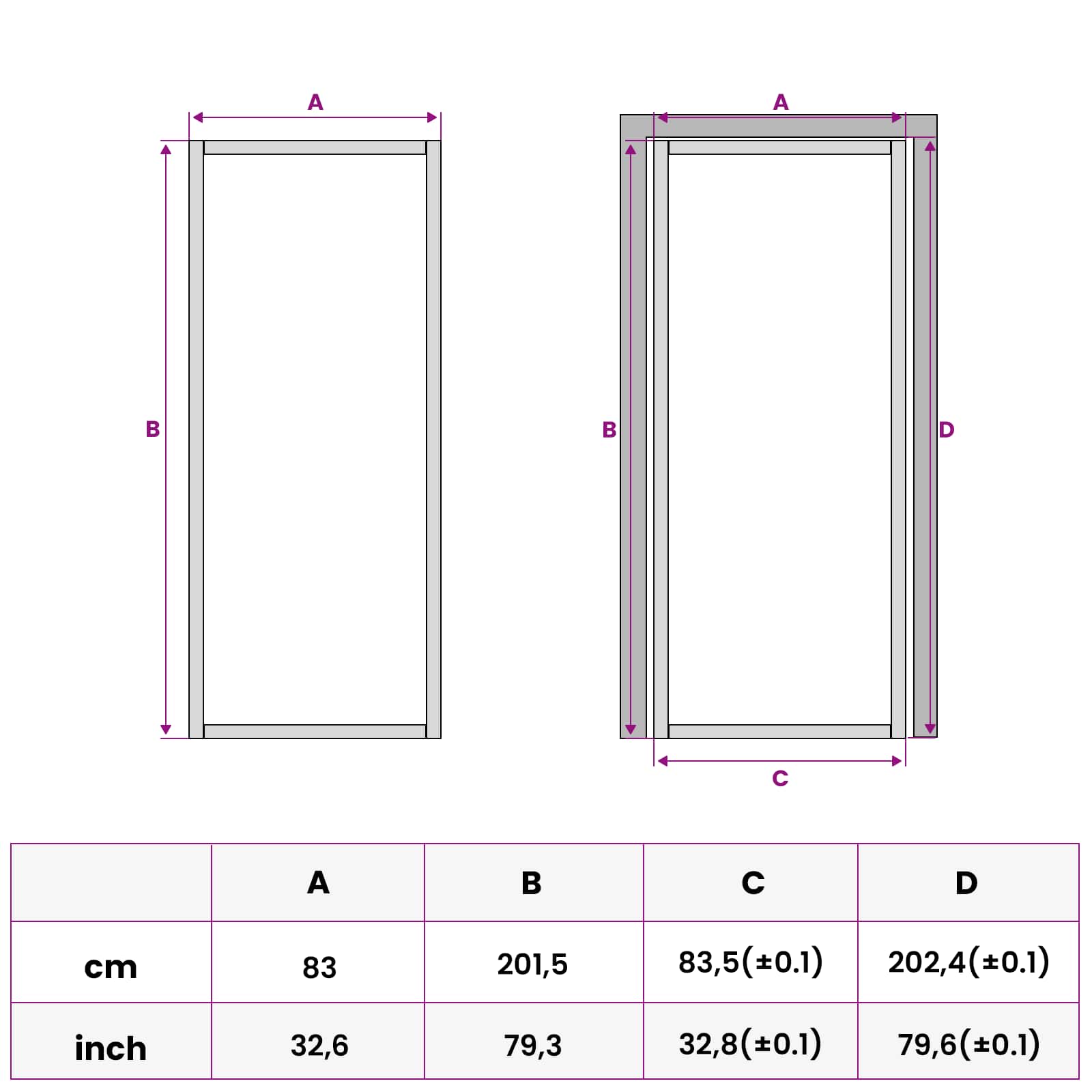 Εσωτερική Πόρτα 83 x 201,5 cm Θρυμματισμένο Γυαλί και Αλουμίνιο - Pakobazaar